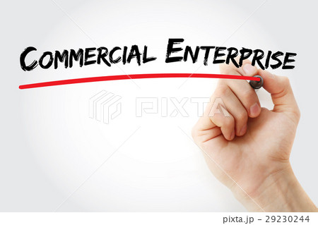 Hand writing Commercial enterprise with marker Hand writing Commercial enterprise with marker 29230244