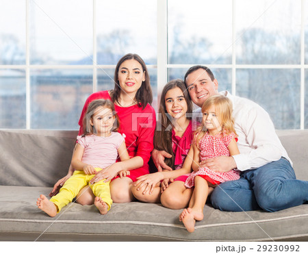 Happy young family with kids 29230992