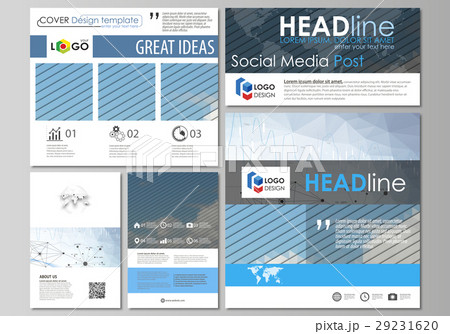 Social Media Posts Set Business Templates Vectorのイラスト素材 29231620 Pixta Data Studio Social Media Template