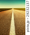 Road through the green field to horizon 29232137