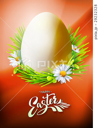 Easter Egg poster on orange 29232328