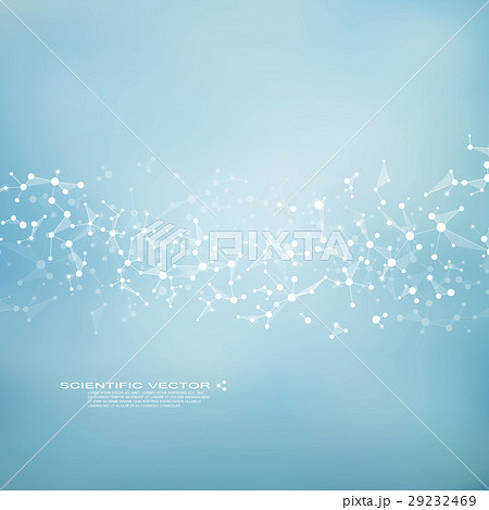 Molecule DNA and neurons vector. Molecular 29232469