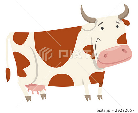 Cute Cow Farm Animal Characterのイラスト素材