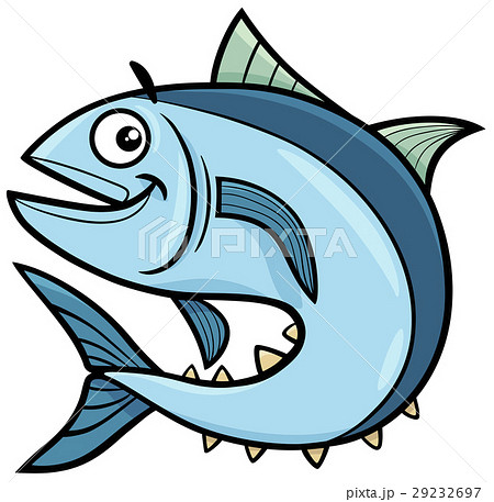 Tuna Fish Cartoon Characterのイラスト素材