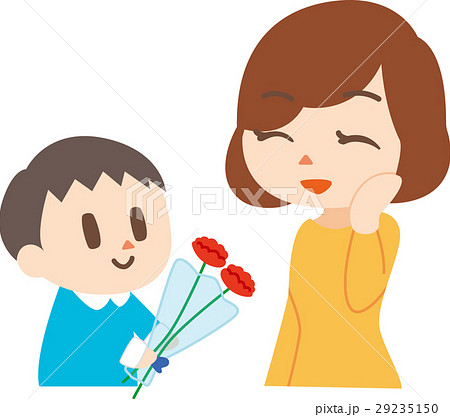 母の日 お母さんと男の子 29235150