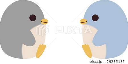 横向きに座ったペンギンのイラスト素材 29235185 Pixta