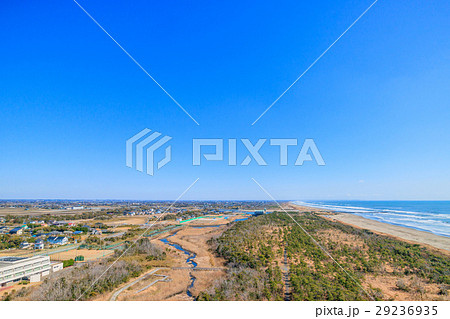 山武市　蓮沼付近を空撮 29236935