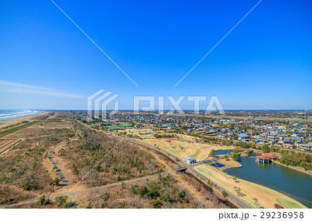 山武市　蓮沼付近を空撮 29236958
