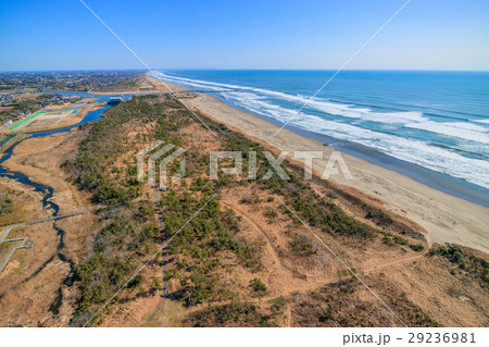 山武市　蓮沼付近を空撮 29236981