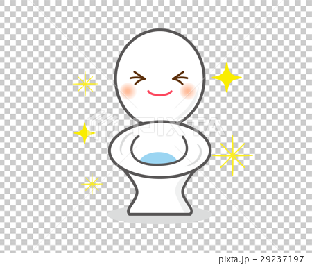 笑う可愛いトイレのキャラクターのイラスト素材