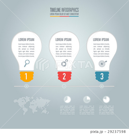 Lightbulb creative concept for infographic. 29237598