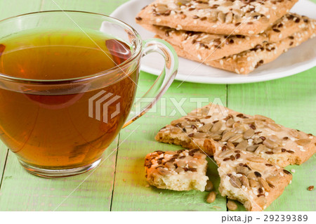 crispy bread with seeds of sunflower, flax and crispy bread with seeds of sunflower, flax and 29239389