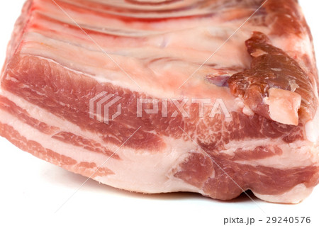 piece of pork ribs isolated on white background piece of pork ribs isolated on white background 29240576