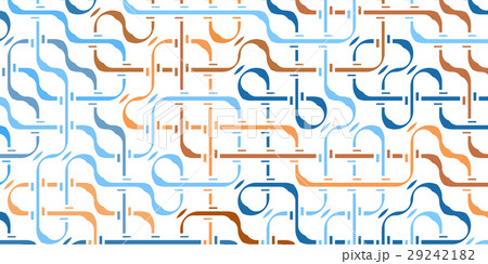 Pipeline grid. Abstract geometric design of tubes Pipeline grid. Abstract geometric design of tubes 29242182