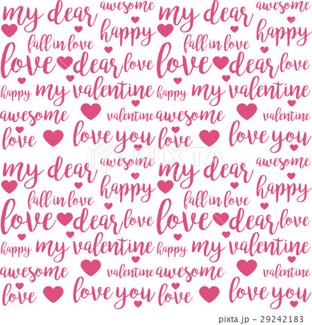 Seamless pattern with love lettering quotes 29242183