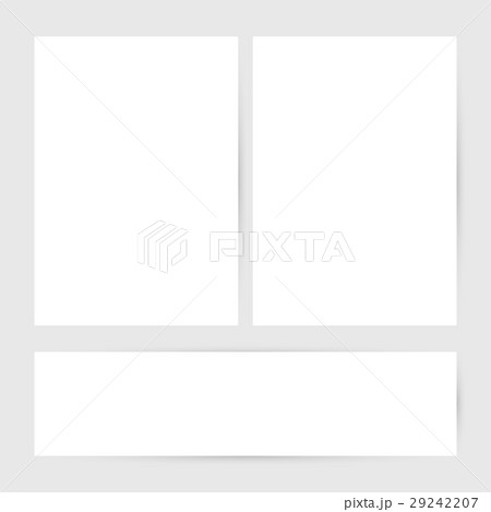 Blank white paper banner sheets with shadow Blank white paper banner sheets with shadow 29242207
