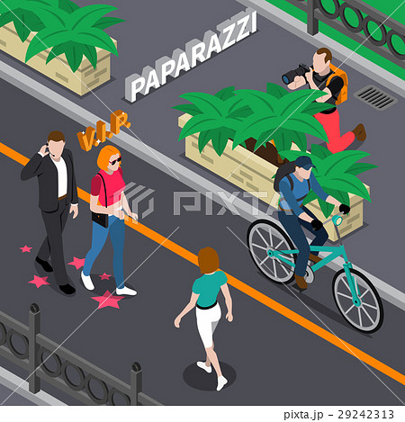 Paparazzi Isometric Illustration 29242313