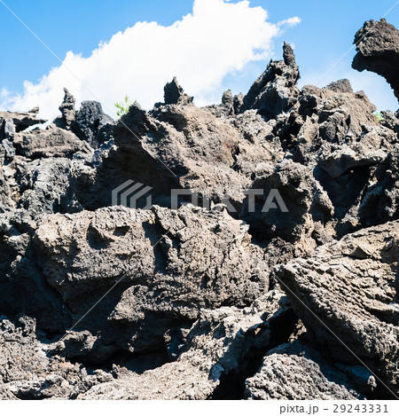sharp lava pieces after volcano Etna eruption 29243331