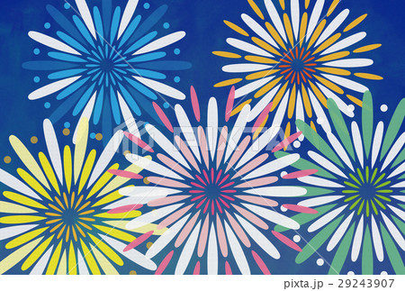 花火 アップのイラスト素材