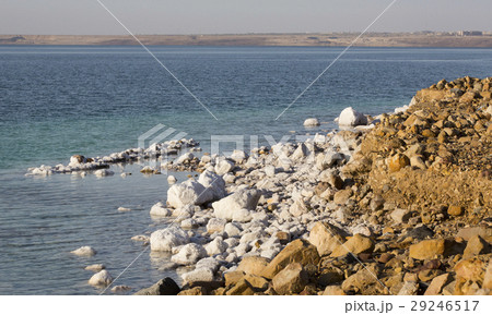 Dead Sea salt deposits stones white crystals  29246517