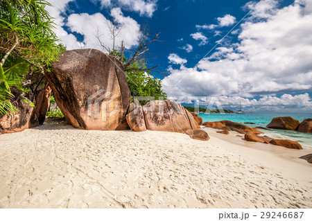 Beautiful beach at Seychelles Beautiful beach at Seychelles 29246687