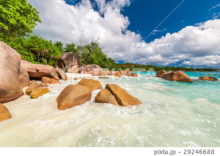 Beautiful beach at Seychelles 29246688