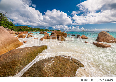 Beautiful beach at Seychelles 29246689