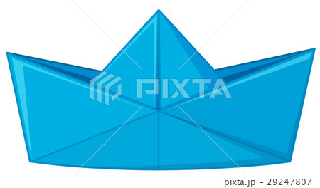 Blue paper folded in hat shape 29247807