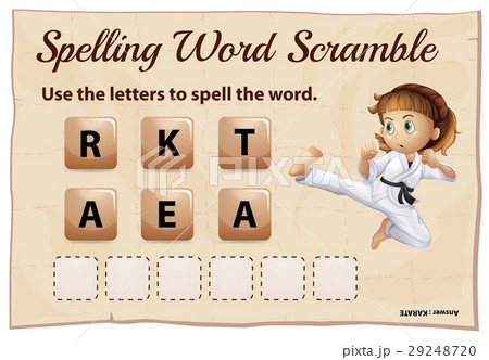 Spelling word scramble for word karate Spelling word scramble for word karate 29248720