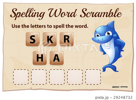 Spelling word scramble game with word shark Spelling word scramble game with word shark 29248732