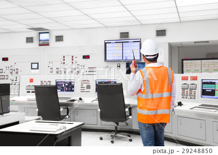Electrical engineer working at control room  29248850