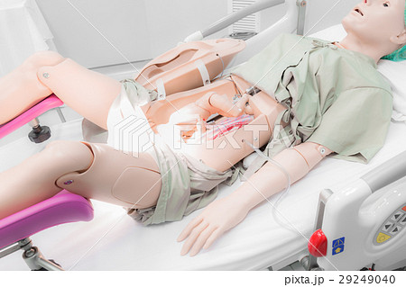 Mom's abdomen with medical dummy Mom's abdomen with medical dummy 29249040