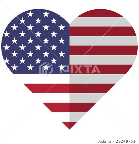 United States of America flat heart flag 29249753
