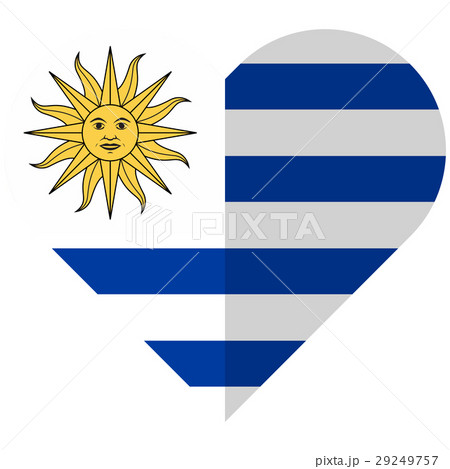 Uruguay flat heart flag Uruguay flat heart flag 29249757