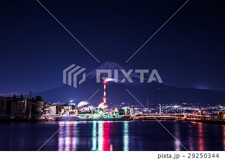 富士市 工場夜景 富士山 富士市 工場夜景 富士山 29250344
