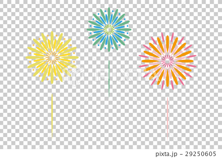 Fireworks Background White Stock Illustration