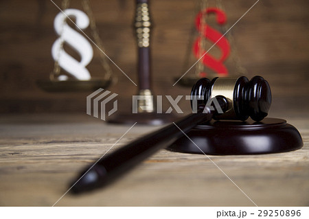 Paragraph, law theme, mallet of judge,wooden gavel 29250896