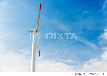 Wind turbines  against a blue sky 29252001