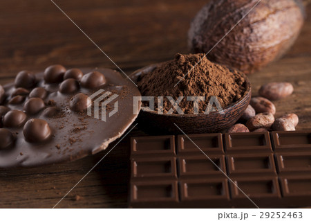 Chocolate bar, candy sweet, dessert food on wooden Chocolate bar, candy sweet, dessert food on wooden 29252463