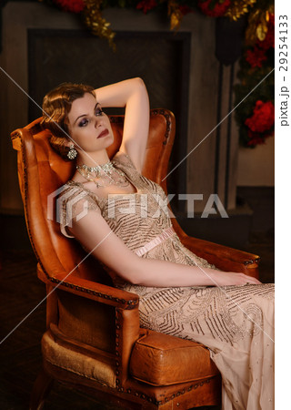 Portrait of young woman in art-deco style 29254133