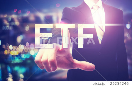 Businessman pointing at ETF Businessman pointing at ETF 29254246
