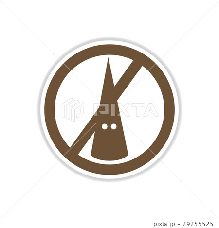 paper sticker on white background no racism   29255525