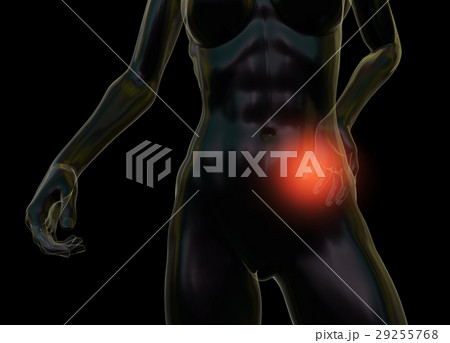 Female woman torso made of glass or bubble, pain 29255768