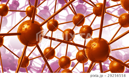 blue and orange Molecular geometric chaos abstract 29256558