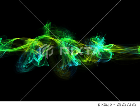 abstract green wavy smoke flame over black abstract green wavy smoke flame over black 29257235