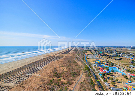 山武市　蓮沼付近を空撮 29258564