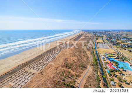 山武市　蓮沼付近を空撮 29258583