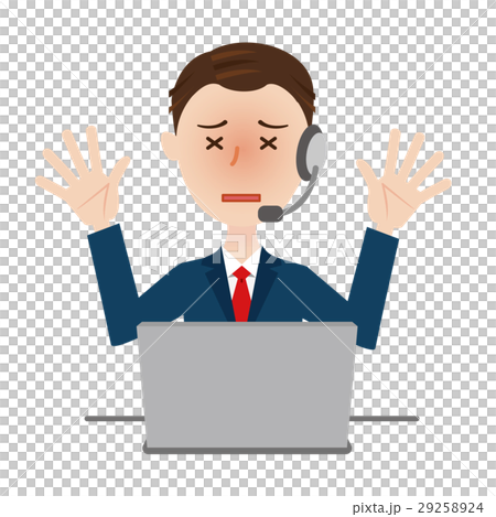 男性オペレーターのイラスト素材