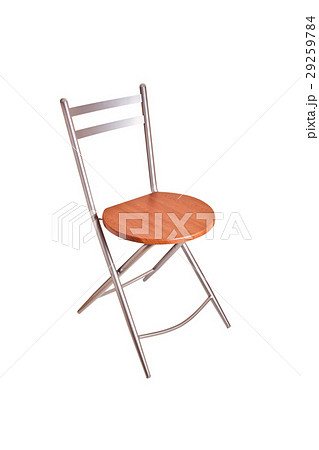 wooden round chair on white with clipping path 29259784