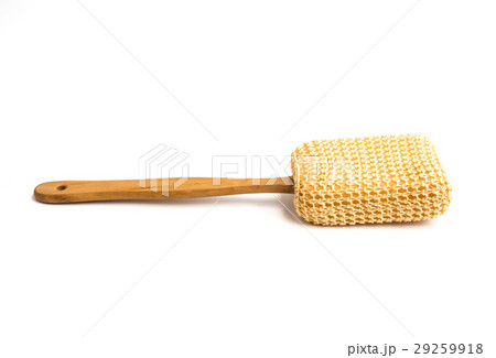 Loofah Long Handled Back Brush on white background Loofah Long Handled Back Brush on white background 29259918